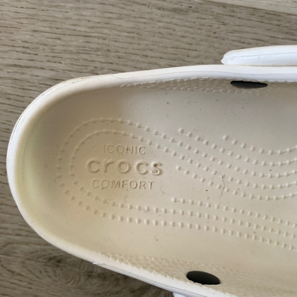 Crocs Women Platform size 8  White Sandals Clogs summer wedges‎ - Picture 4 of 8